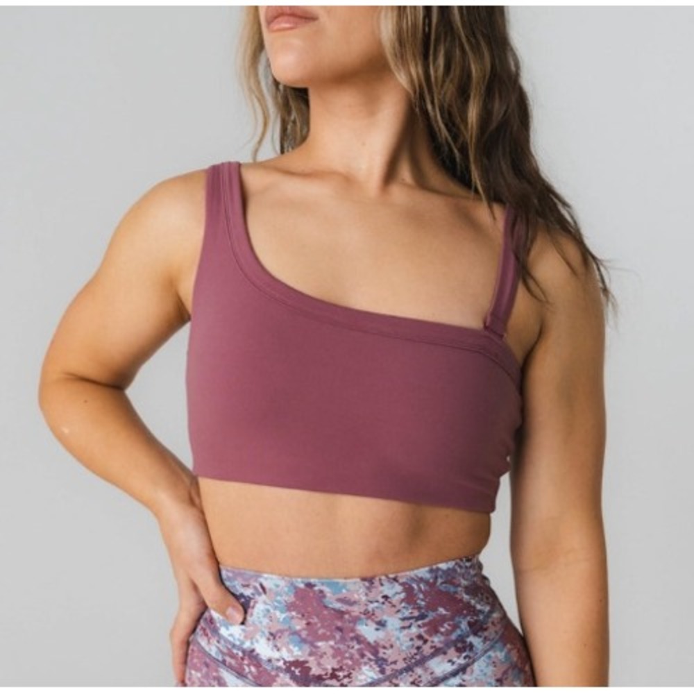 Vitality Cloud II Asym Sports Bra One Shoulder Mauve XL Yoga Pilates